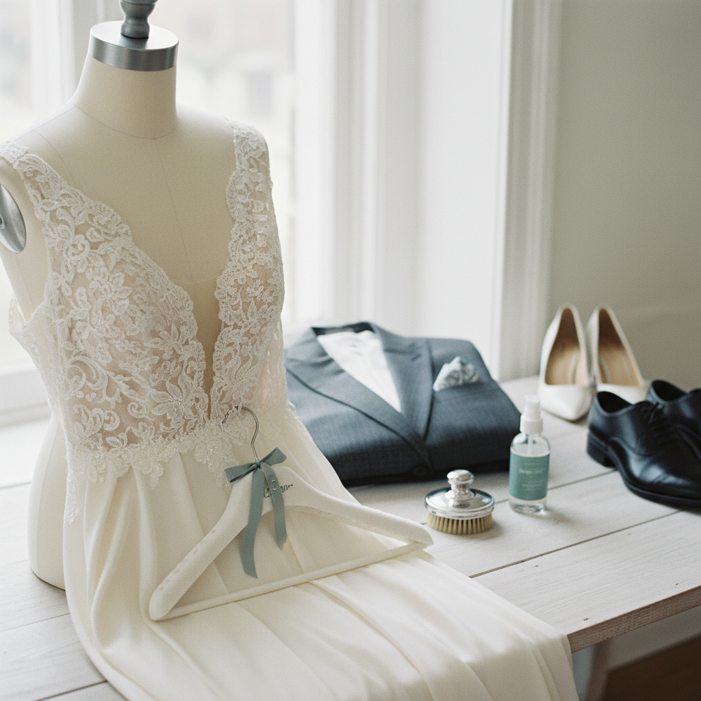 Wedding Wardrobe Care: From the Gown to the Groom’s Tux